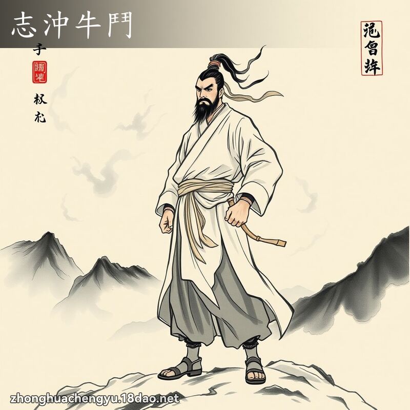 志沖牛鬥 配图