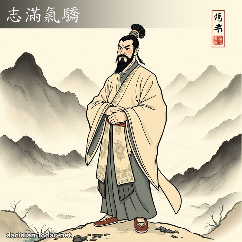 志滿氣驕 - 中華成語配圖