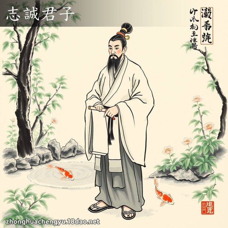 志誠君子 配图