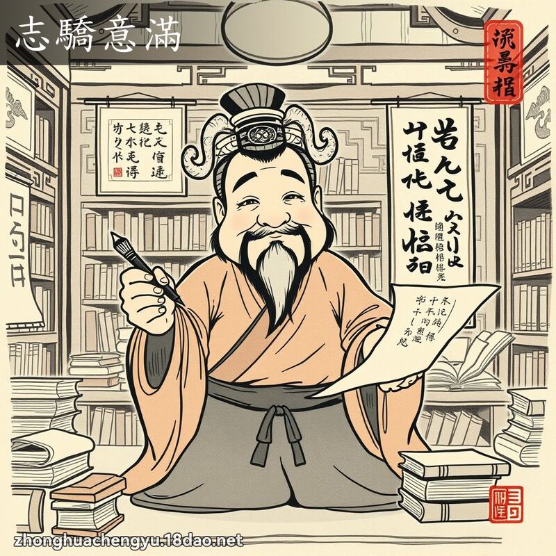 志驕意滿 配图