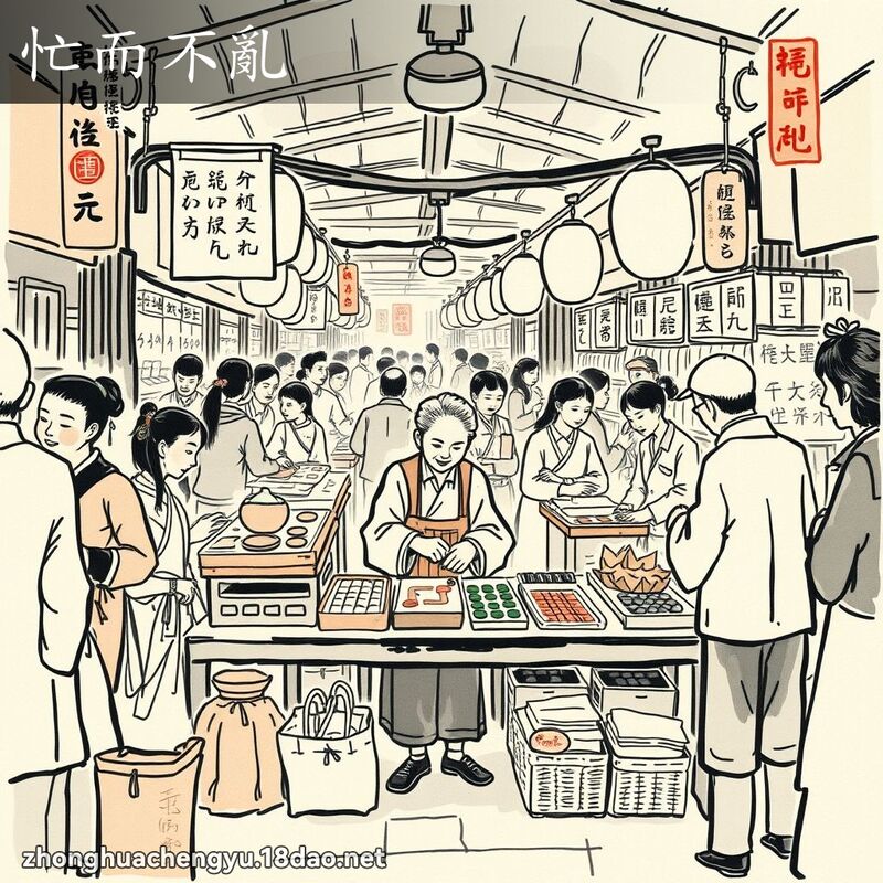 忙而不亂 - 中華成語配圖