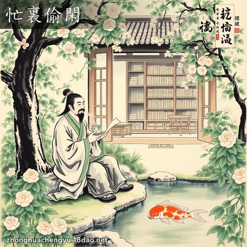 忙裏偷閑 配图