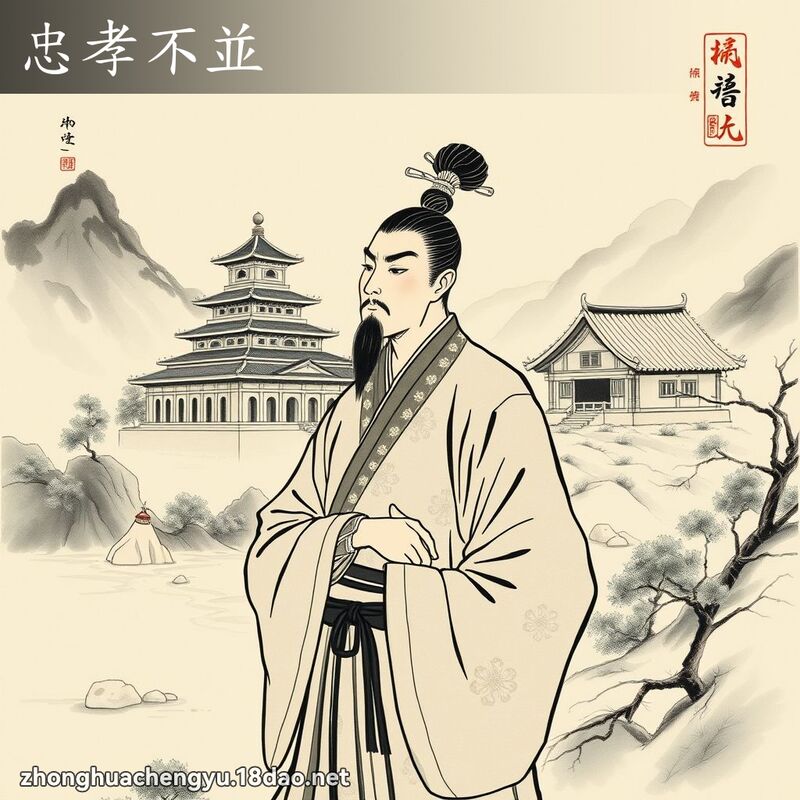 忠孝不並 配图
