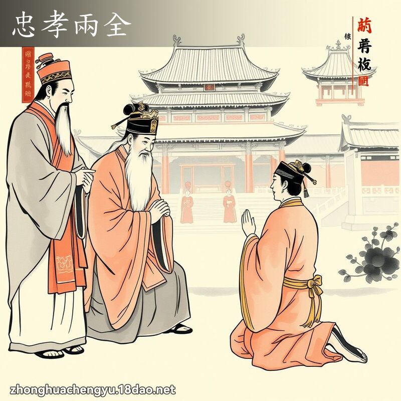 忠孝兩全 配图