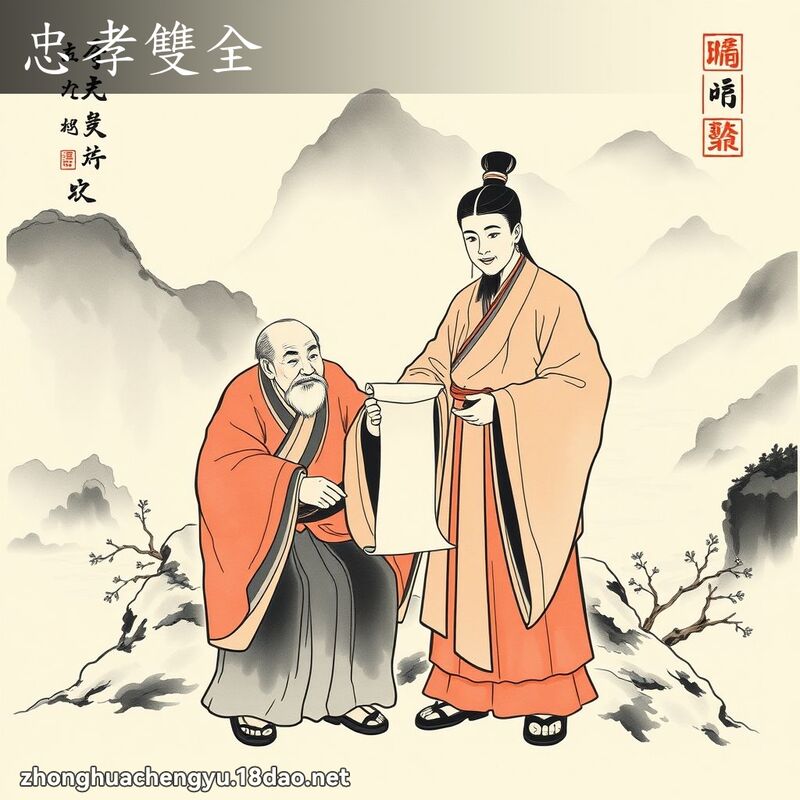 忠孝雙全 配图