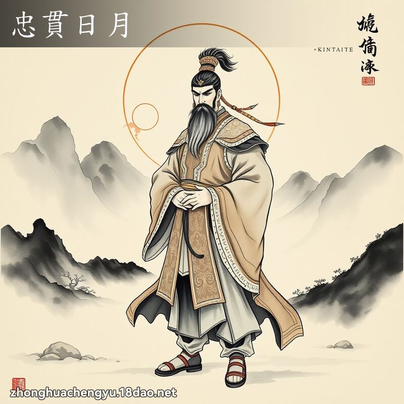 忠貫日月 配图