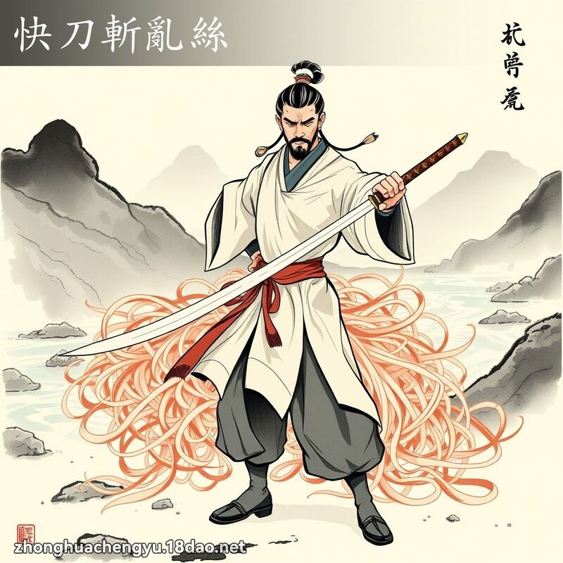 快刀斬亂絲 配图