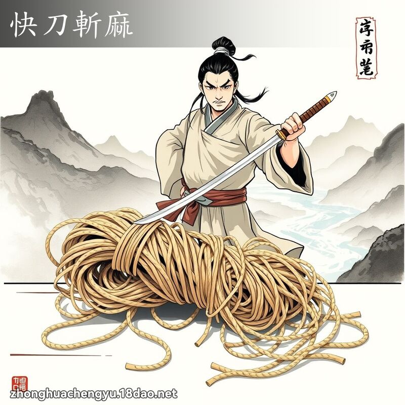 快刀斬麻 - 中華成語配圖