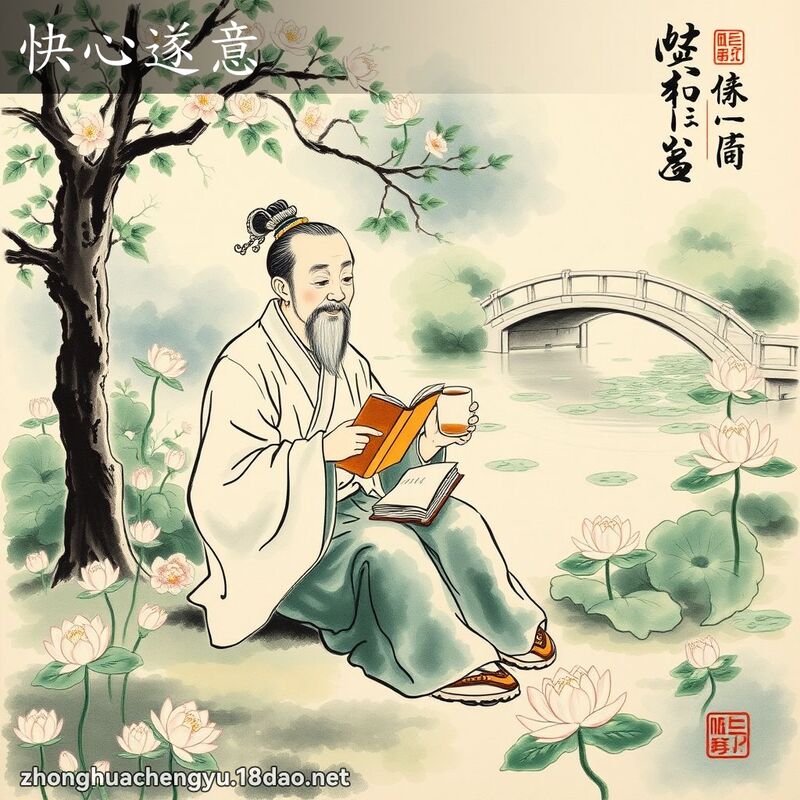 快心遂意 - 中華成語配圖