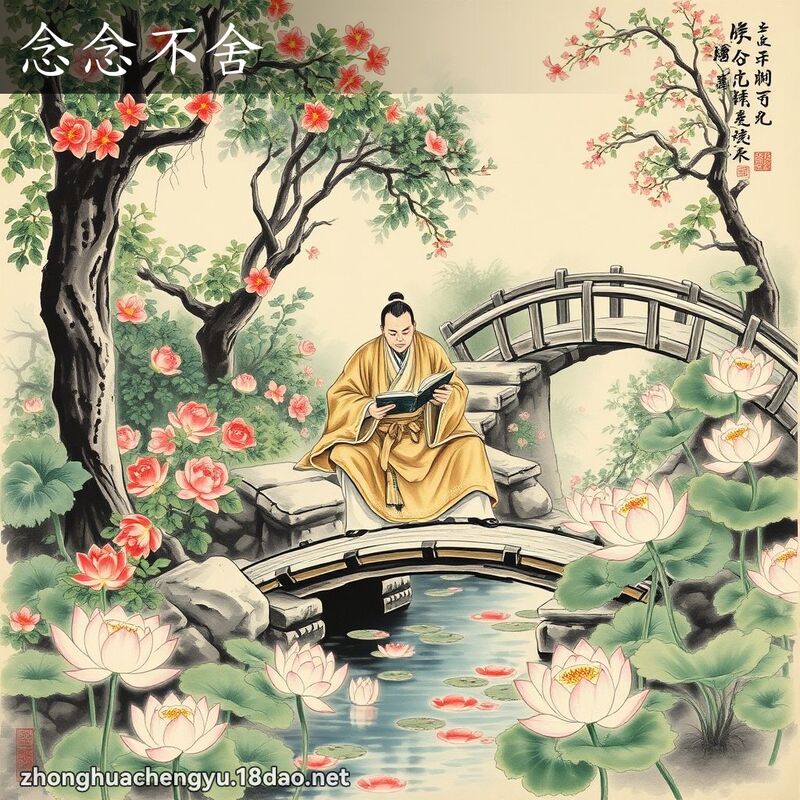 念念不舍 - 中華成語配圖