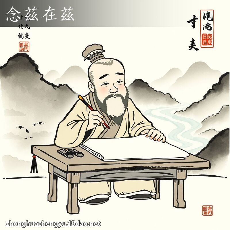 念茲在茲 - 中華成語配圖