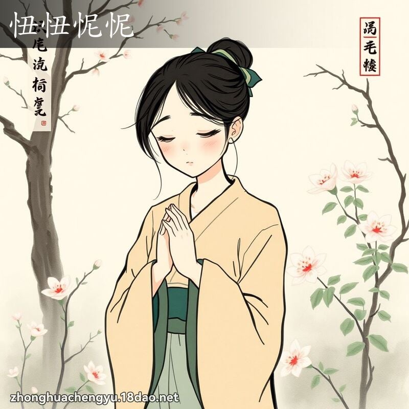 忸忸怩怩 配图