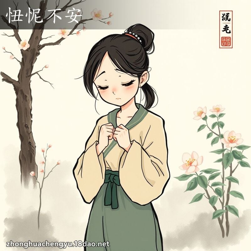 忸怩不安 配图