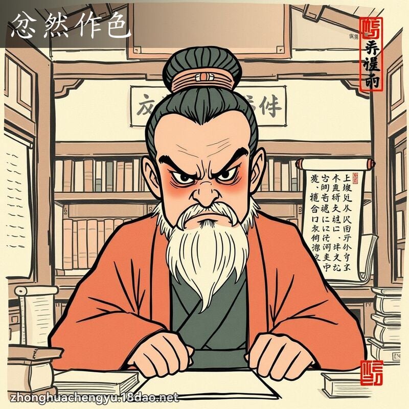 忿然作色 配图