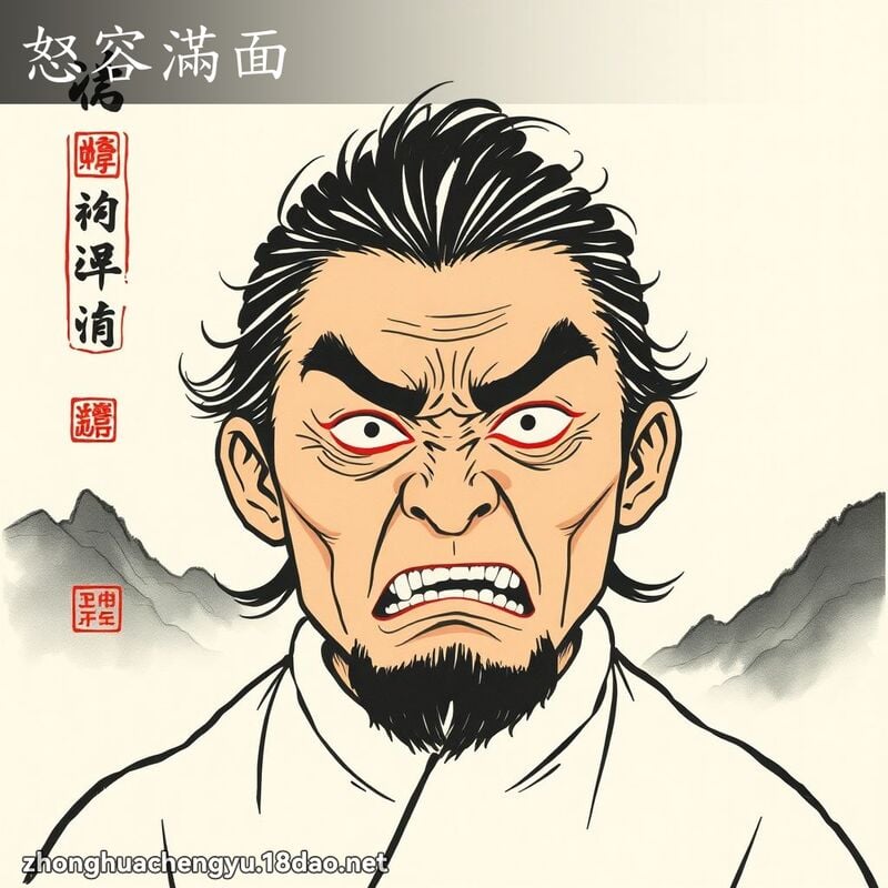 怒容满面 配图