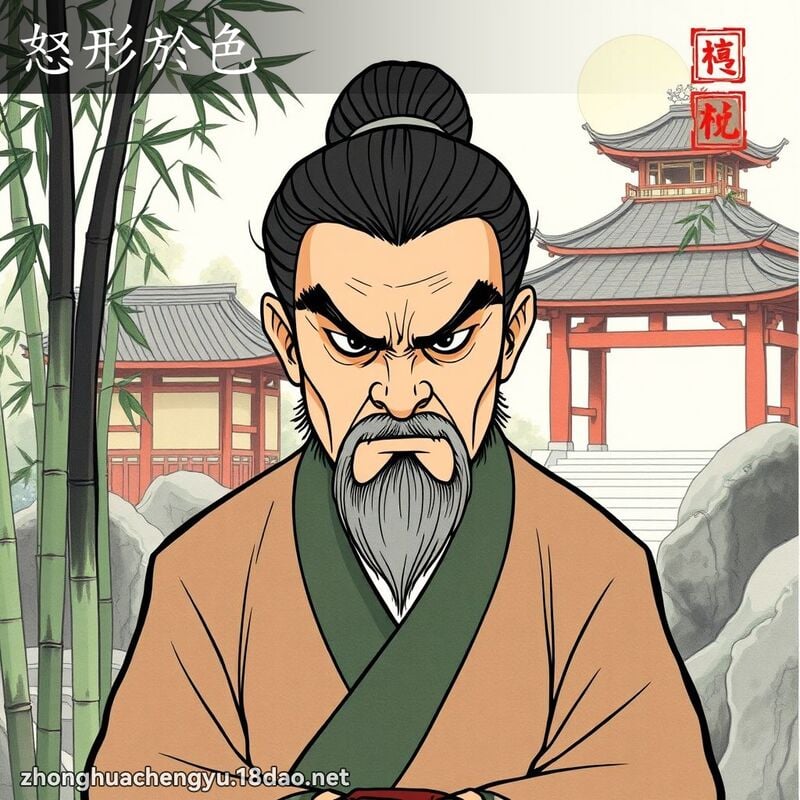 怒形於色 配图