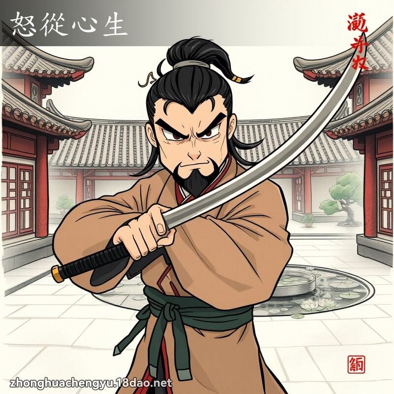 怒从心生 配图