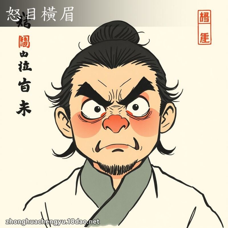 怒目横眉 配图