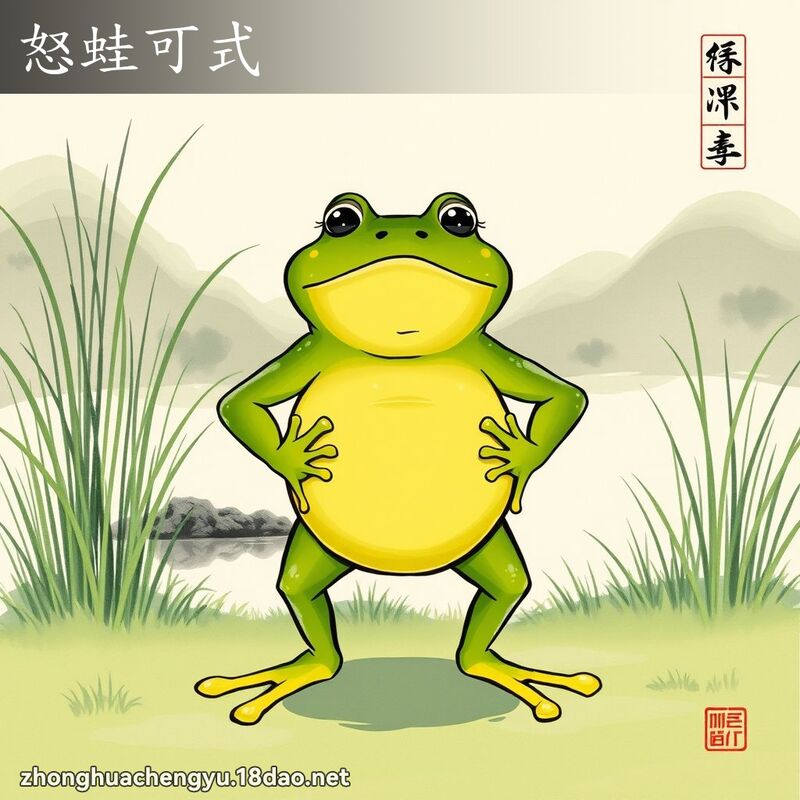 怒蛙可式 - 中華成語配圖