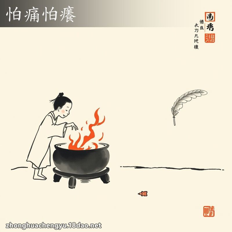怕痛怕癢 - 中華成語配圖