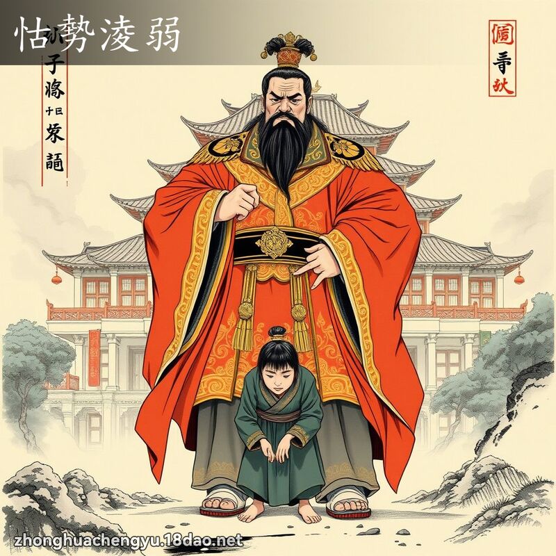 怙勢淩弱 - 中華成語配圖