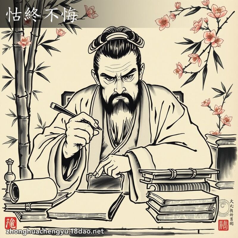 怙終不悔 - 中華成語配圖