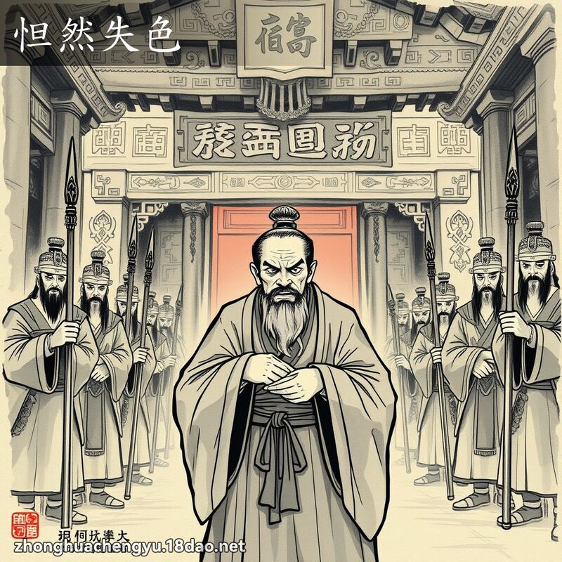 怛然失色 - 中華成語配圖