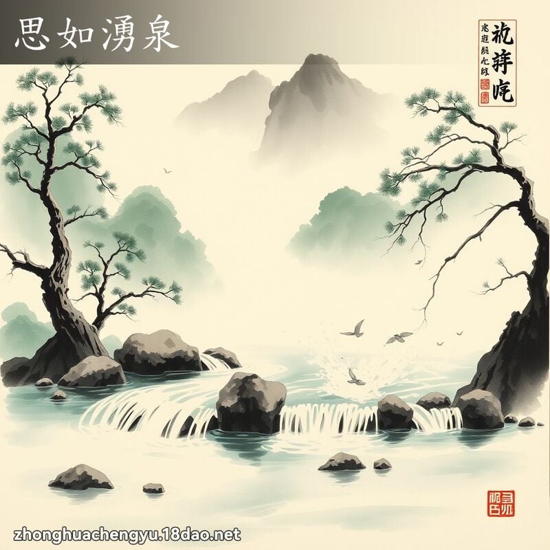 思如涌泉 配图