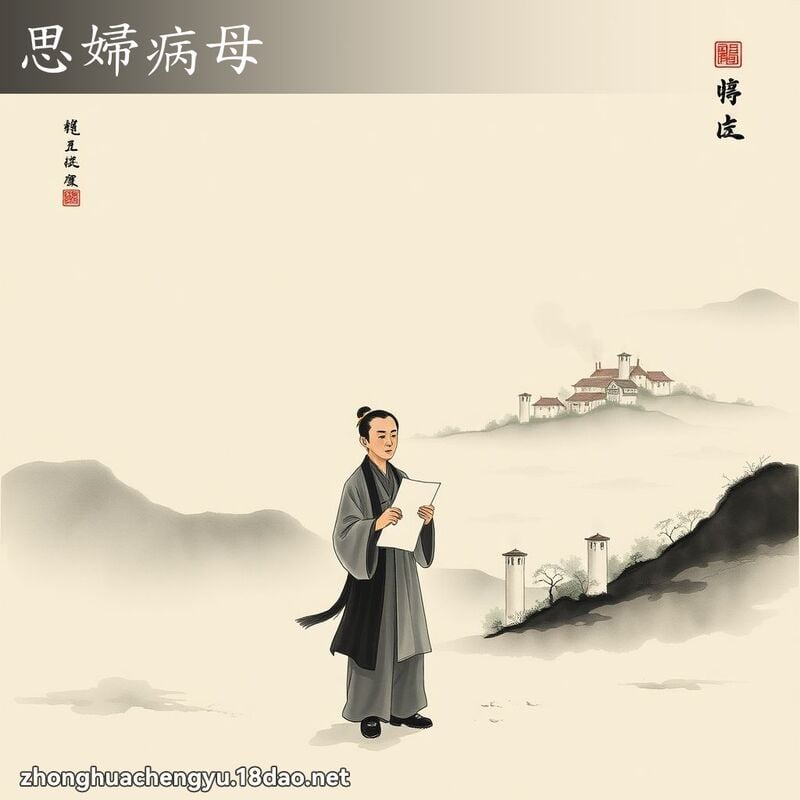 思妇病母 配图