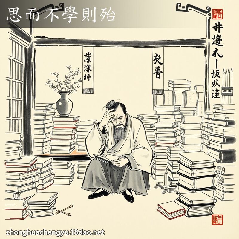 思而不学则殆 配图