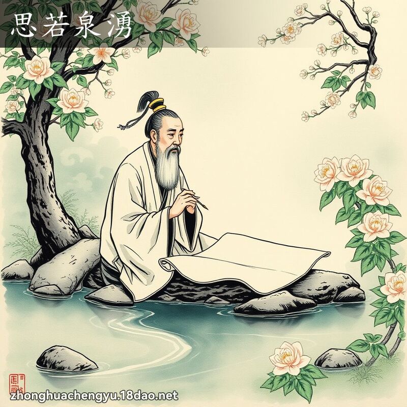 思若泉涌 配图