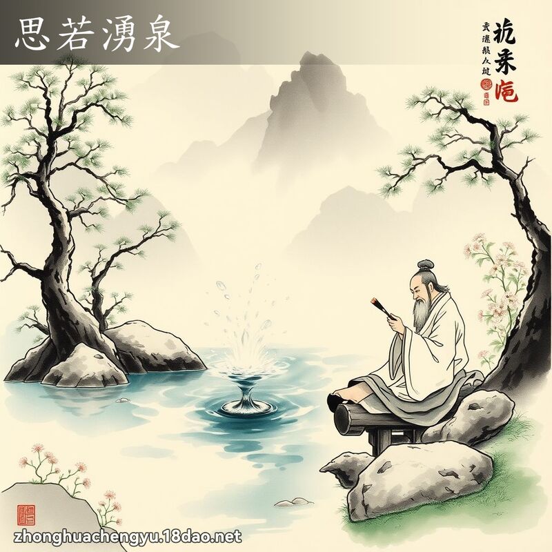 思若涌泉 配图