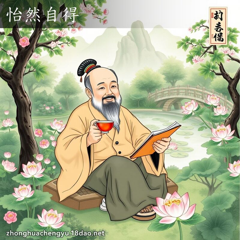 怡然自得 配图