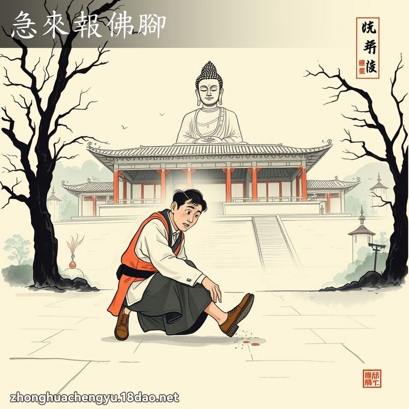 急来报佛脚 - 中华成语配图