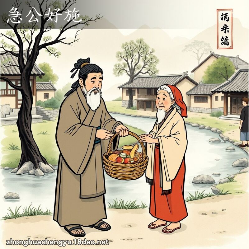 急公好施 - 中華成語配圖