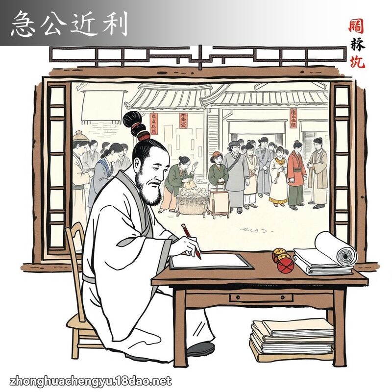 急公近利 - 中華成語配圖