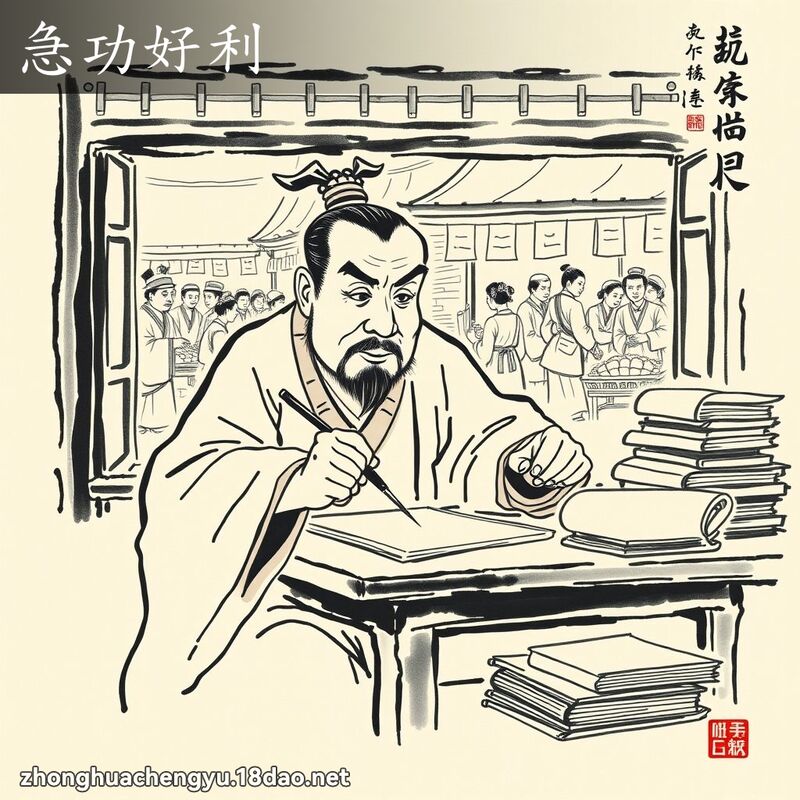急功好利 - 中華成語配圖