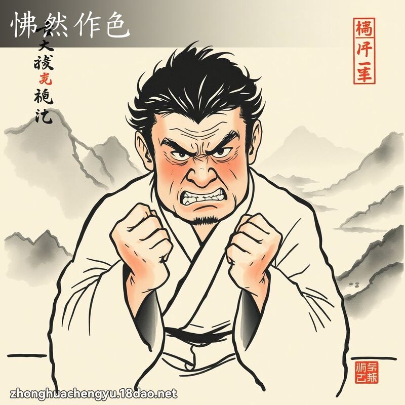 怫然作色 配图