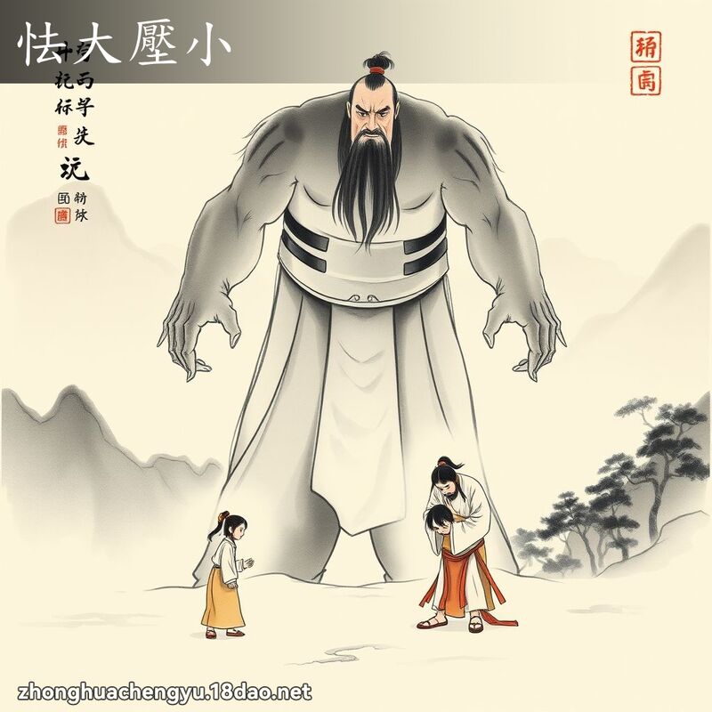 怯大壓小 - 中華成語配圖