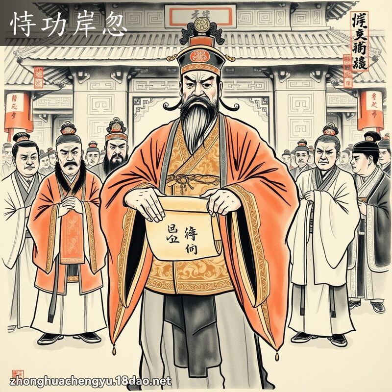 恃功岸忽 - 中華成語配圖