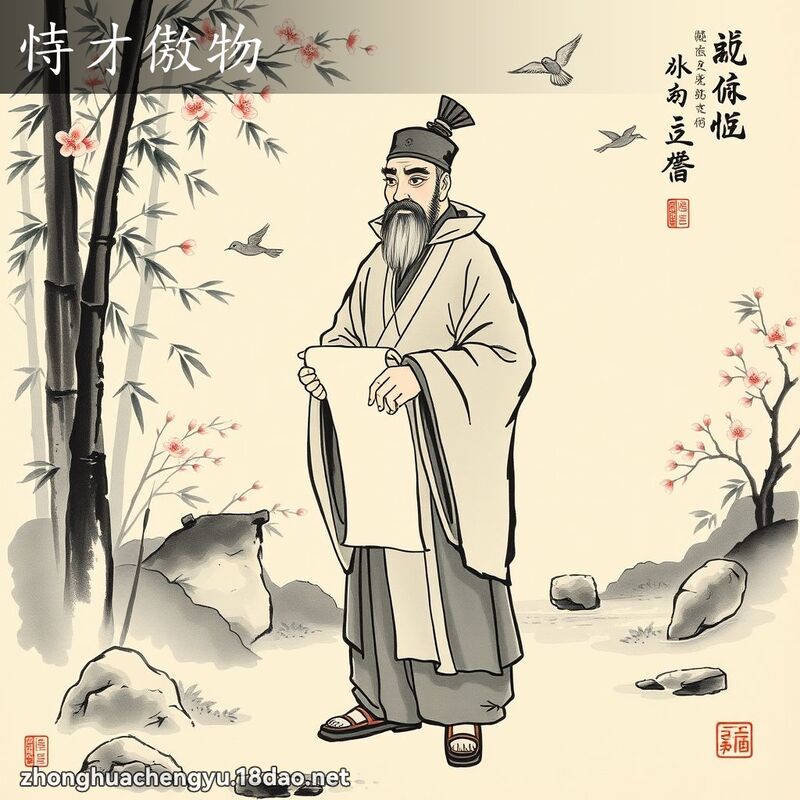 恃才傲物 - 中華成語配圖