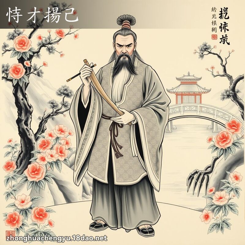 恃才揚己 - 中華成語配圖