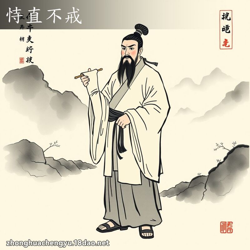 恃直不戒 - 中华成语配图