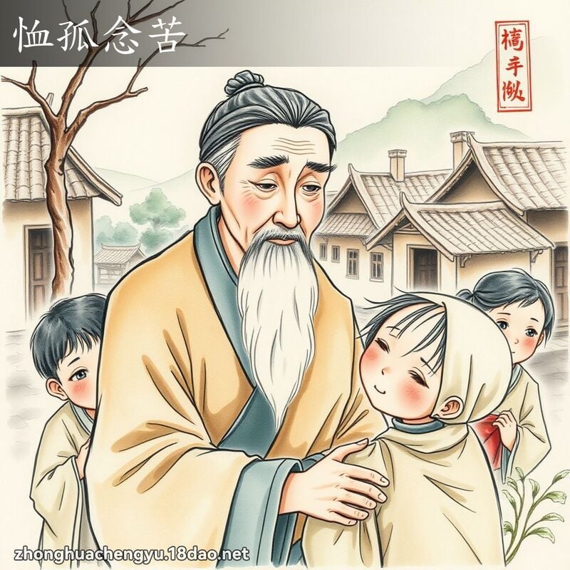 恤孤念苦 配图