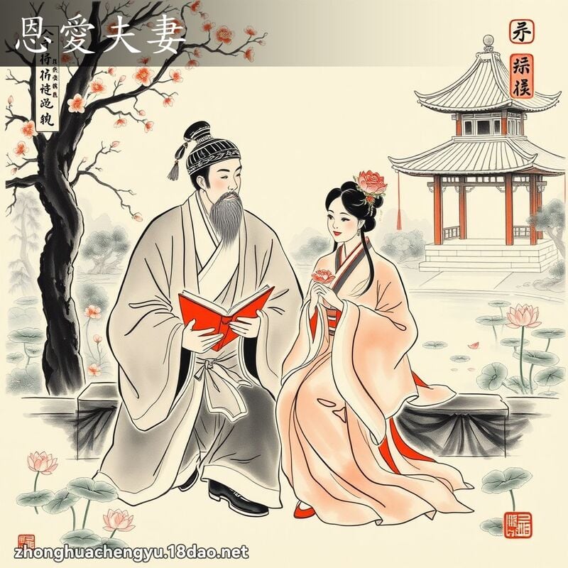 恩愛夫妻 - 中華成語配圖