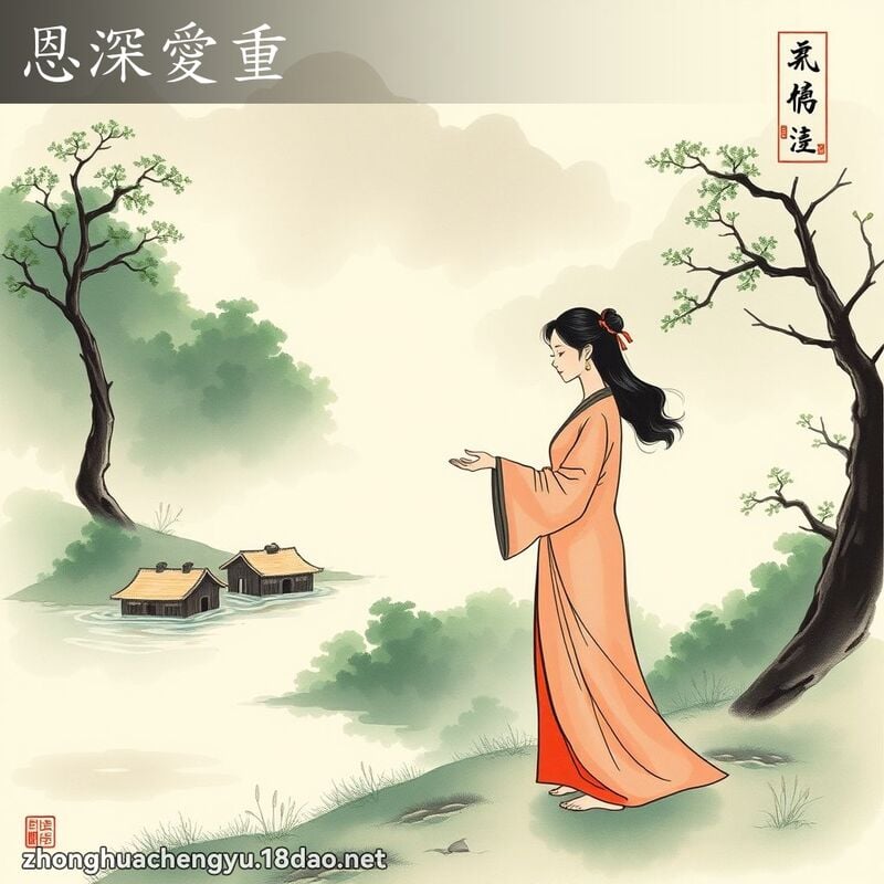 恩深愛重 - 中華成語配圖
