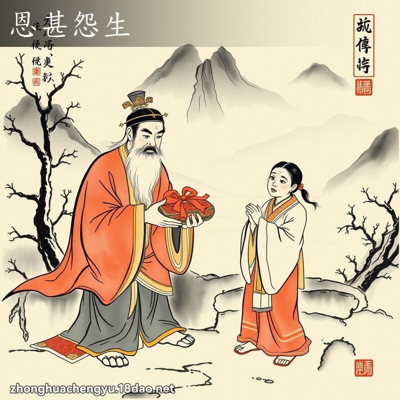 恩甚怨生 - 中華成語配圖