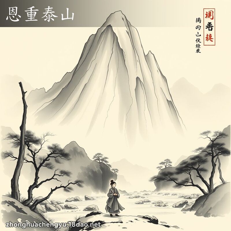 恩重泰山 - 中华成语配图