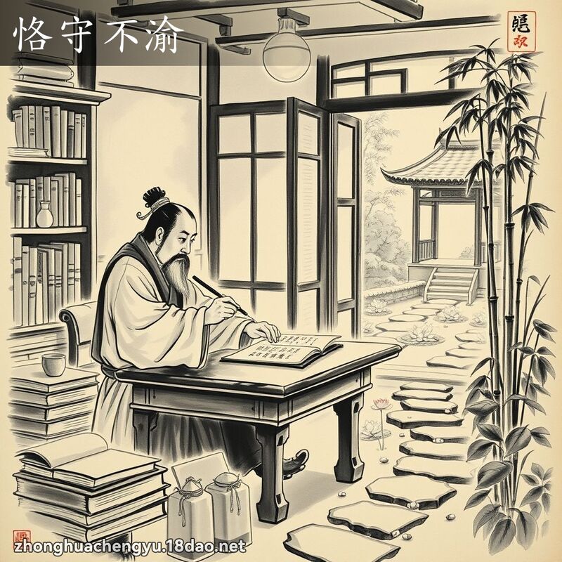 恪守不渝 - 中华成语配图