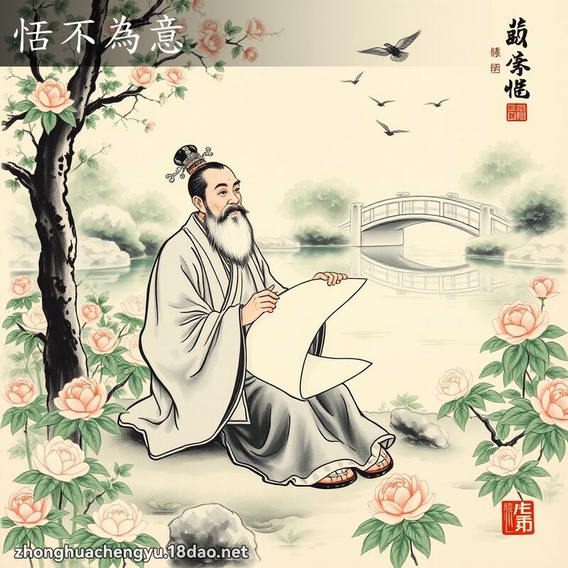 恬不為意 配图